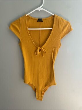 Urban Outfitters “Out From Under” Ribbed Bodysuit | Mustard | Size M